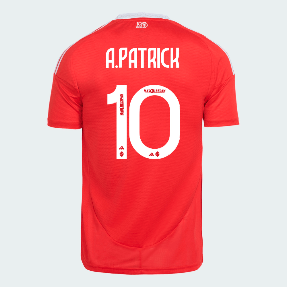 Camisa Adidas Internacional 2025/26 I - A. Patrick N° 10 - vista frontal
