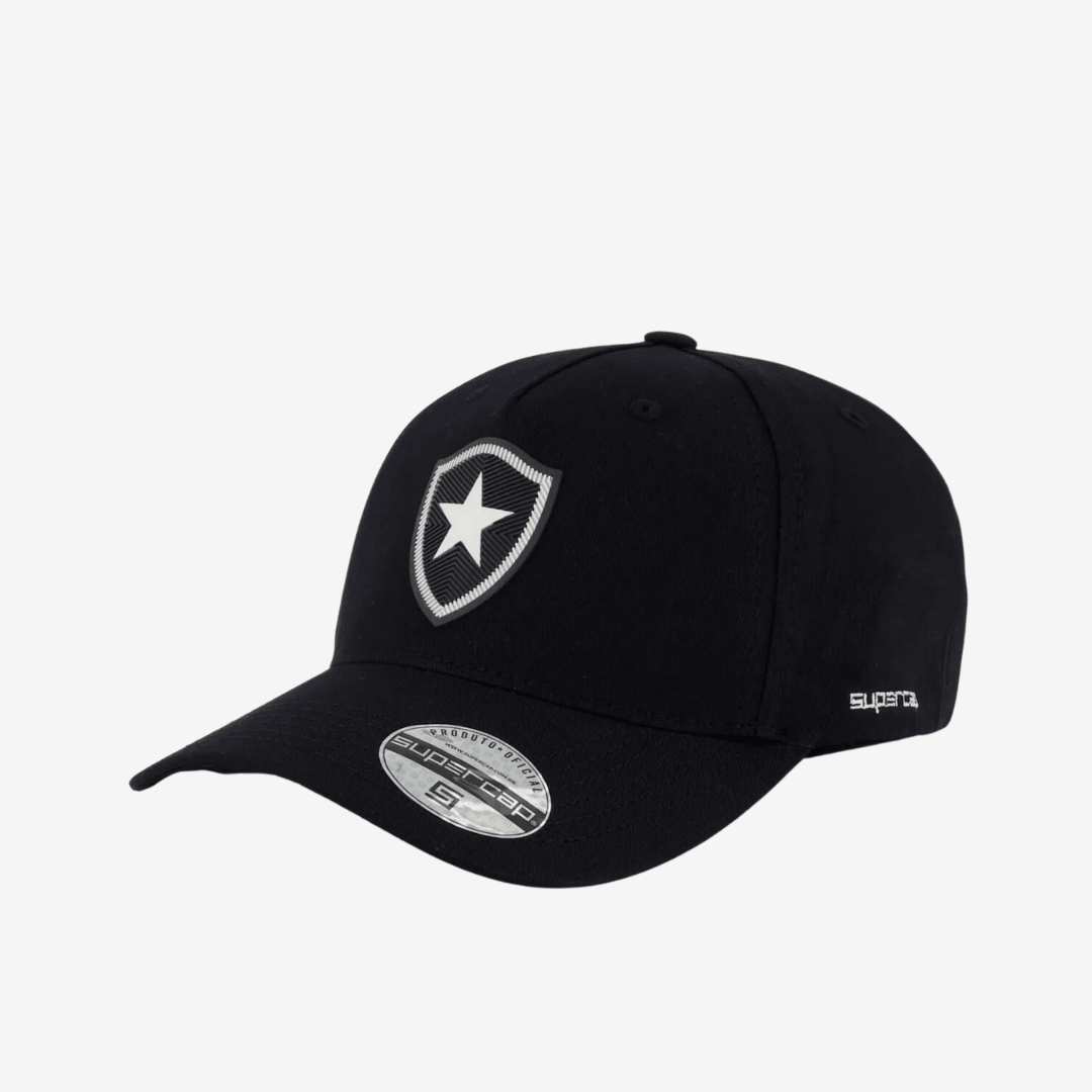 Bone Botafogo Shield Black - vista frontal