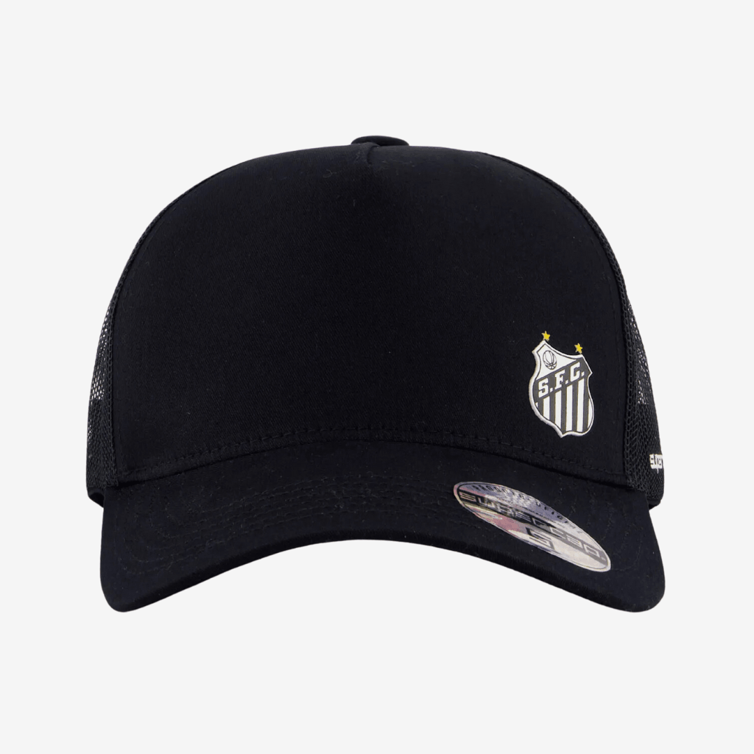 Bone Santos Trucker Preto e Branco - vista traseira