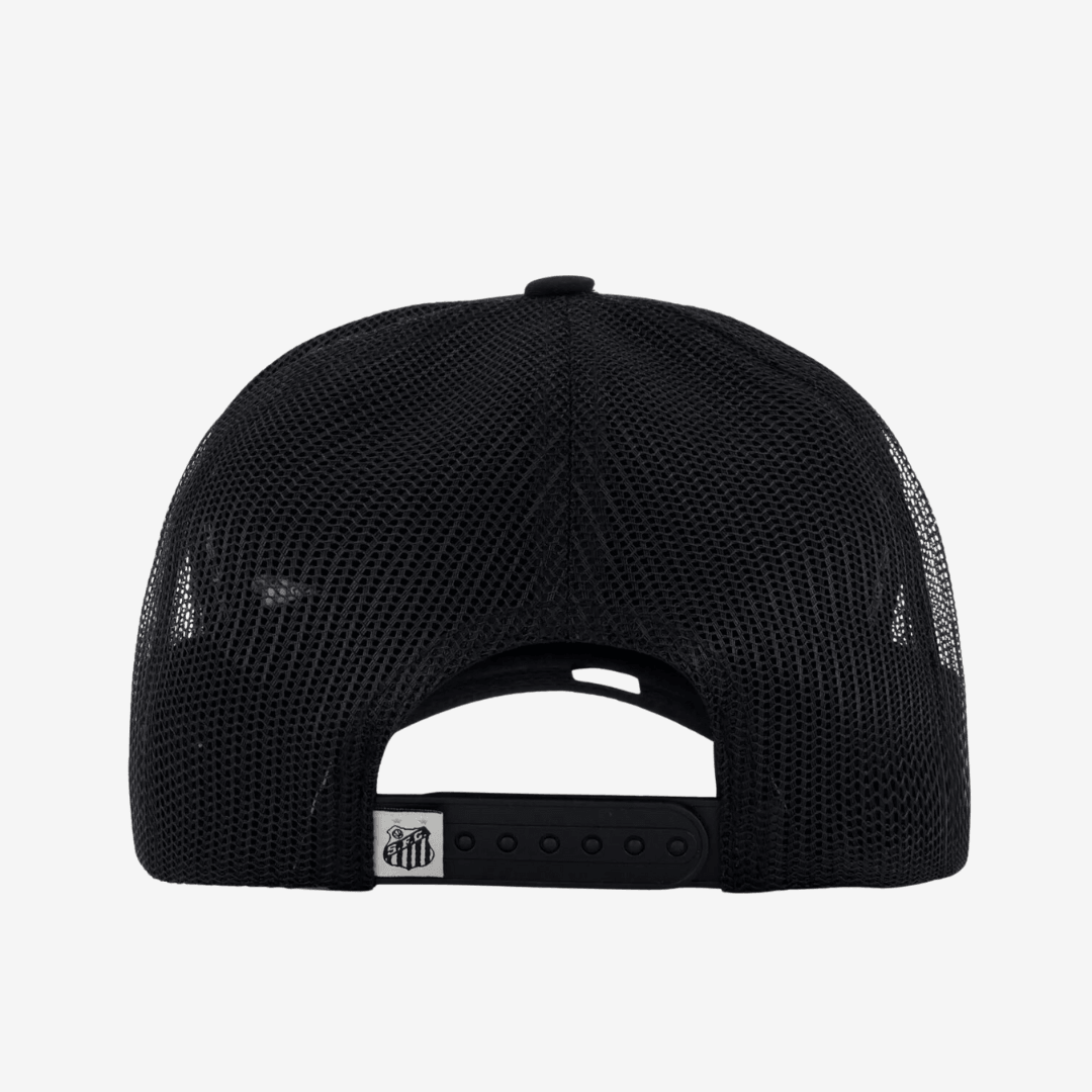 Bone Santos Trucker Preto e Branco - detalhe
