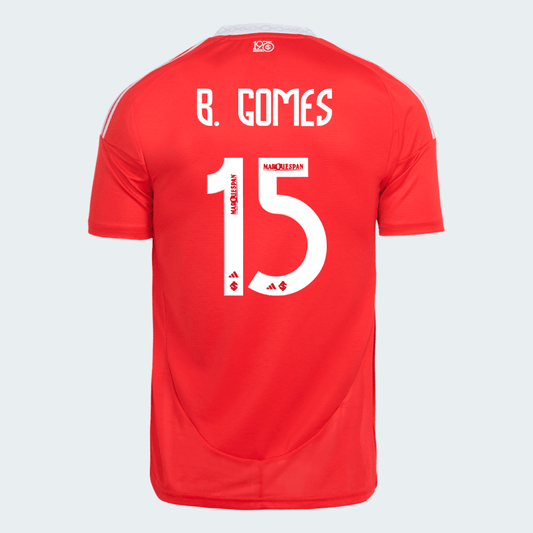 Camisa Adidas Internacional 2025/26 I - B. Gomes  N° 15 - vista frontal