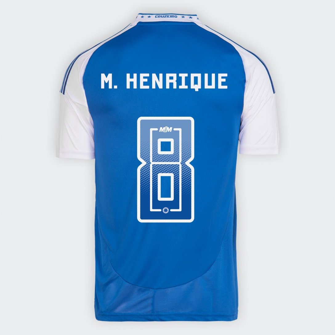 Camisa Adidas Cruzeiro 2025/26 I M. HENRIQUE N° 8 - vista frontal