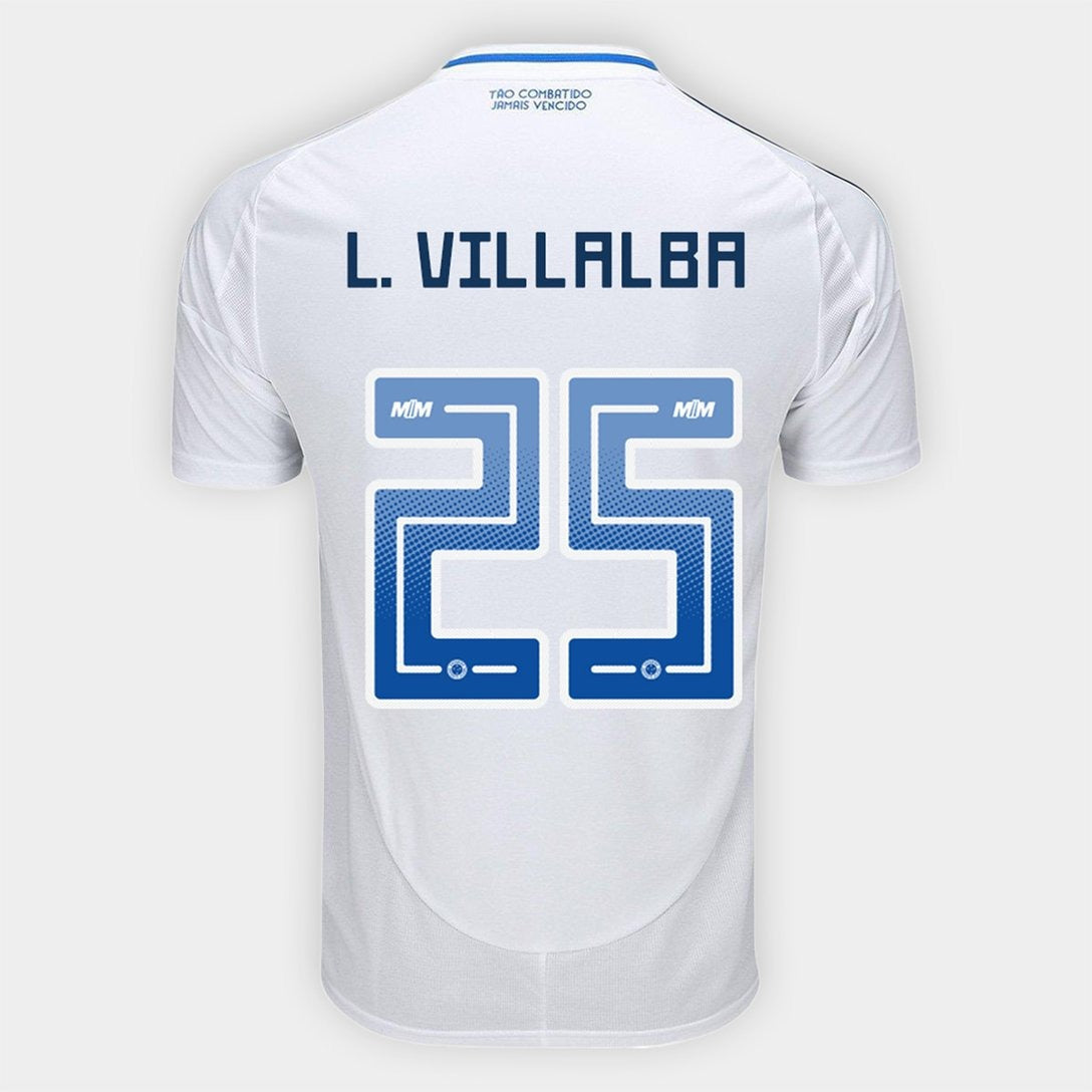 Camisa Adidas Cruzeiro 2025/26 II l. VILLALBA N° 25 - vista frontal