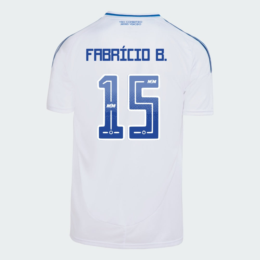 Camisa Adidas Cruzeiro 2025/26 II FABRICIO B. N° 15 - vista frontal