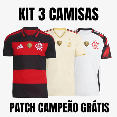 Kit Flamengo 2026 + Patch Campeão Libertadores Grátis
