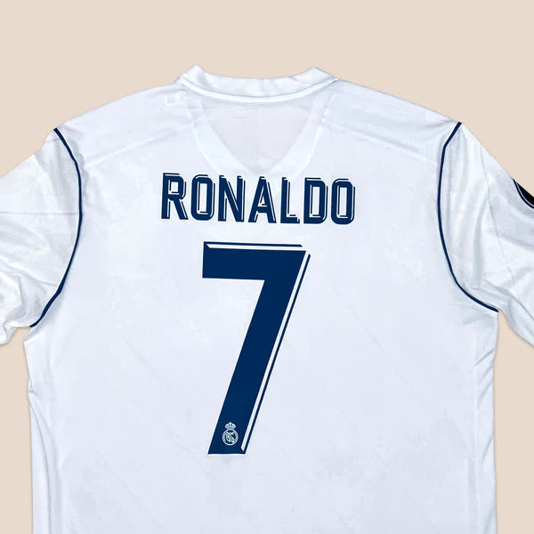 Camisa Retrô Real Madrid 2017/18 Home Manga Longa