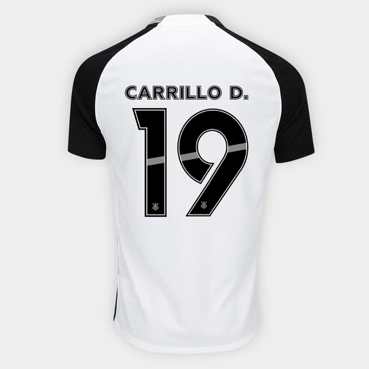 Camisa Corinthians 2025/26 I CARRILLO D. N° 19 - vista frontal