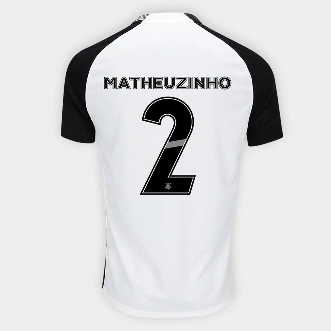 Camisa Corinthians 2025/26 I MATHEUZINHO N° 2 - vista frontal