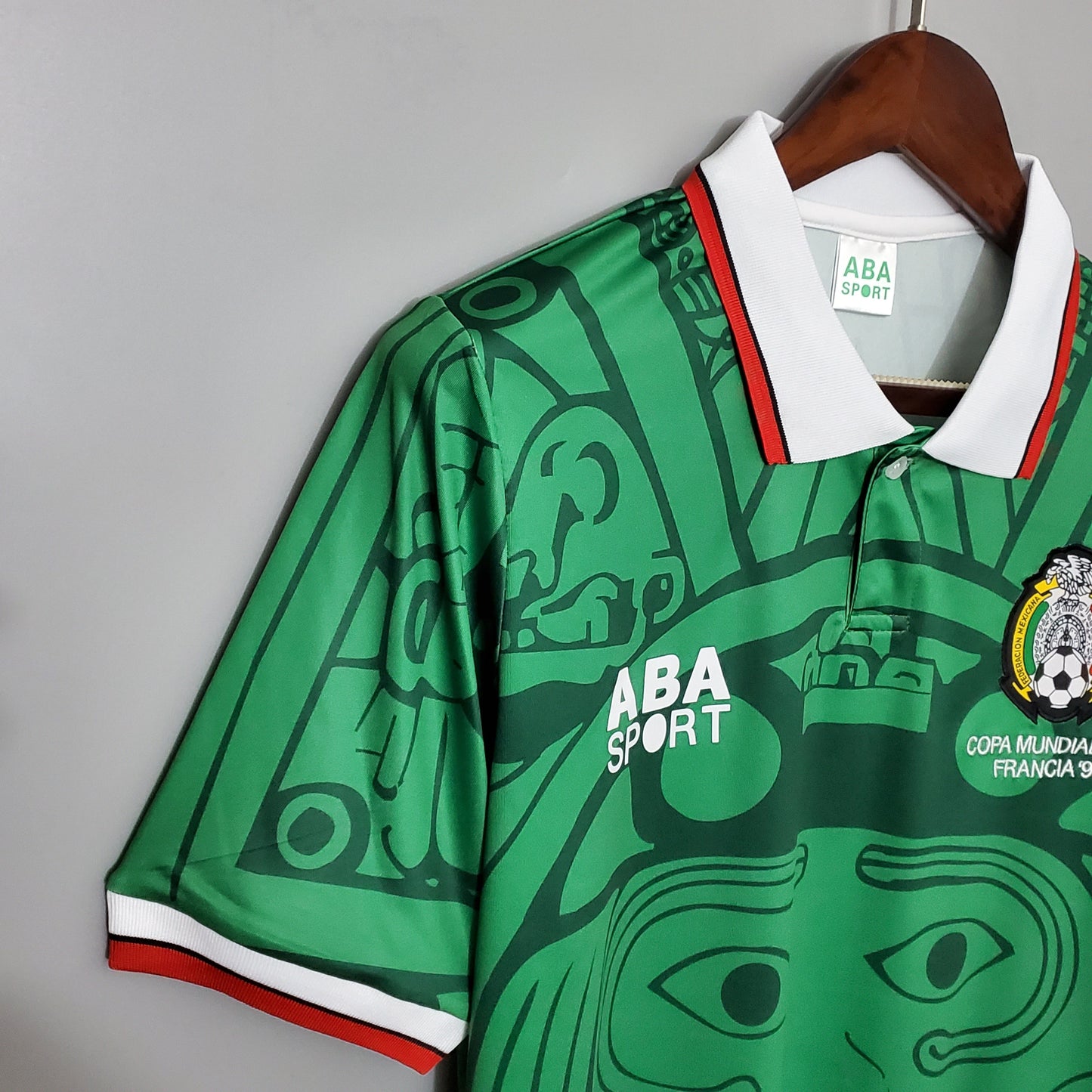 Camisa Mexico Titular 1998 - Versao Retro - detalhe