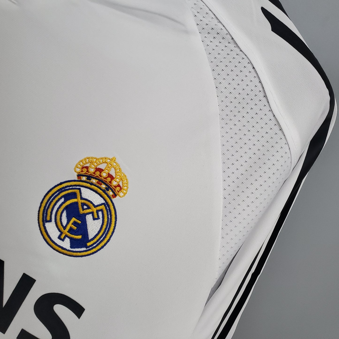 Camisa Real Madrid Titular 05/06 - Versao Retro Manga Longa - vista traseira