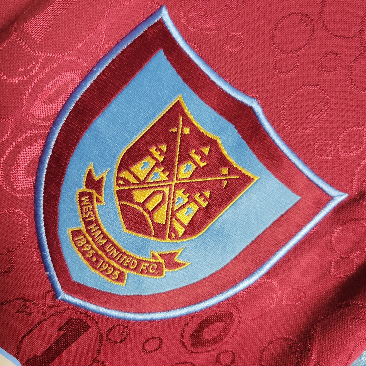 Camisa West Ham Titular 95/97 - Versao Retro - vista traseira