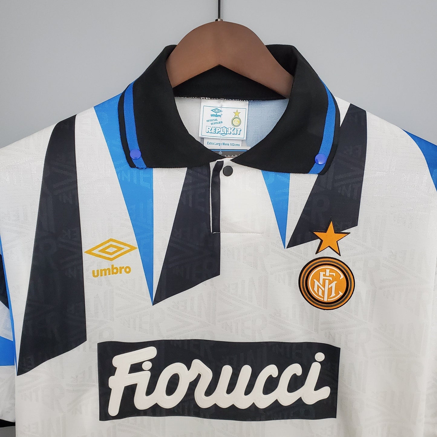 Camisa Inter de Milao Reserva 92/93 - Versao Retro - detalhe