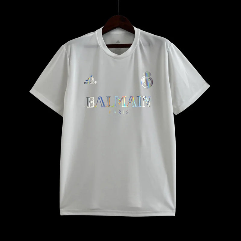 Camisa Real Madrid x Balmain Paris White 2023/24 Edição Especial