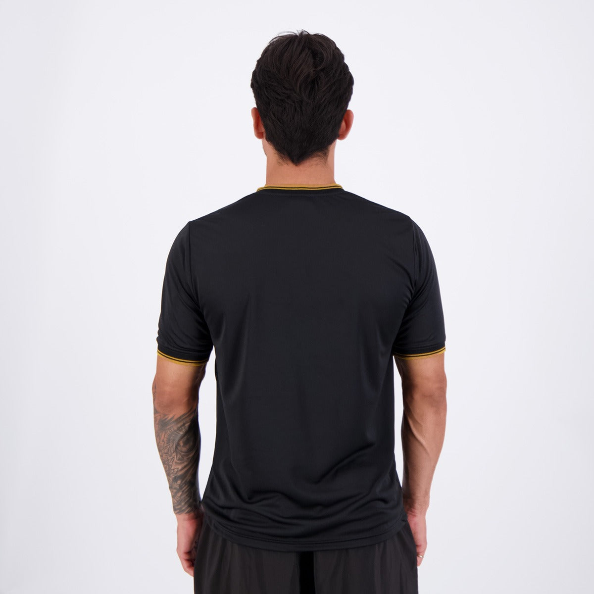 Camisa Atletico Mineiro Preta e Dourada - vista traseira