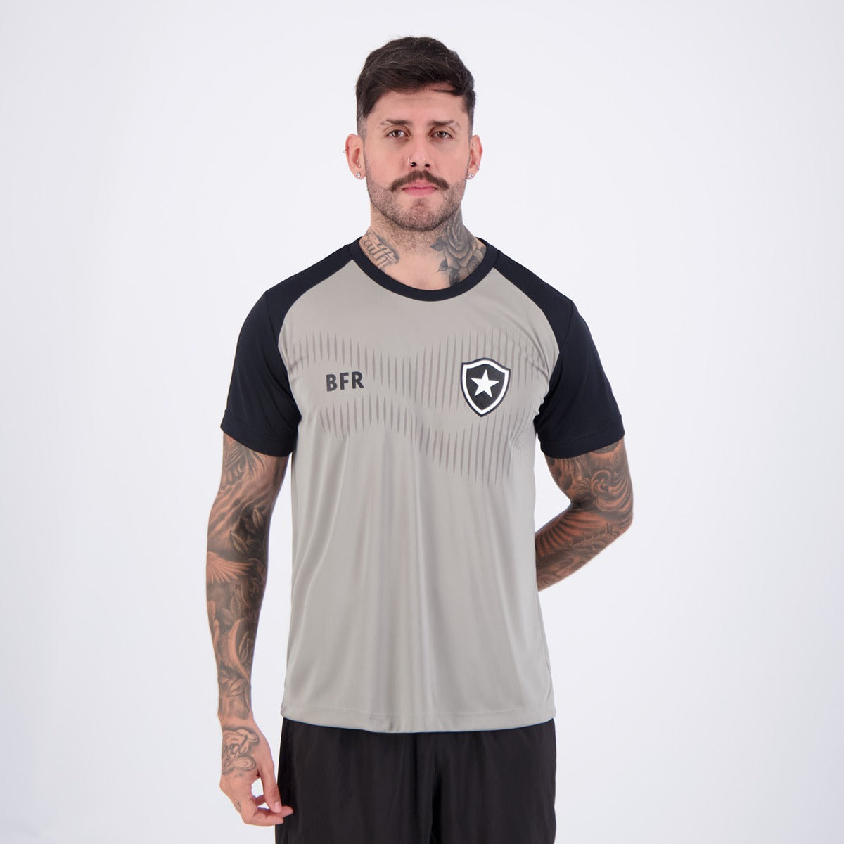 Camisa Botafogo Ondulacao Cinza - vista frontal