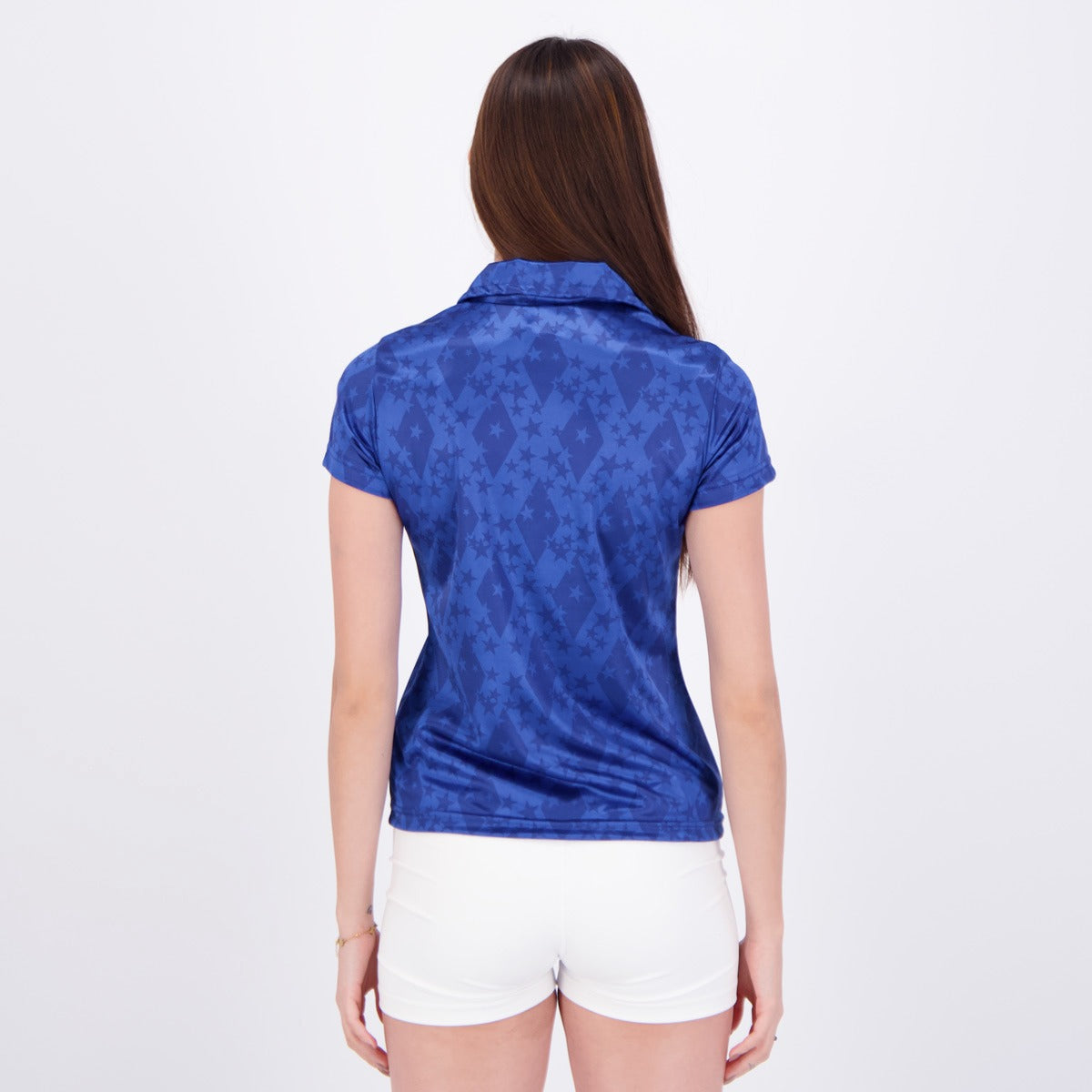 Camisa Cruzeiro Retro 1993 Feminina Azul - vista traseira