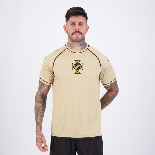 Camisa Kappa Vasco Supporter Shore Dourada
