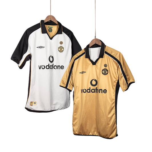 Camisa Manchester United Edicao 100 Anos - DUPLA FACE -  Masculina Versao Retro - vista frontal