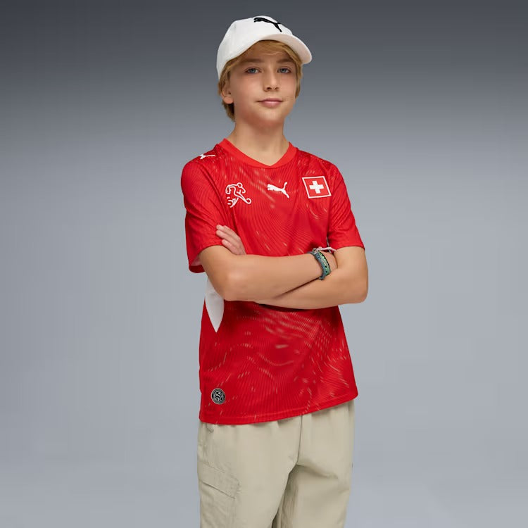 Camisa Infantil Suica 2026/27 I - vista traseira