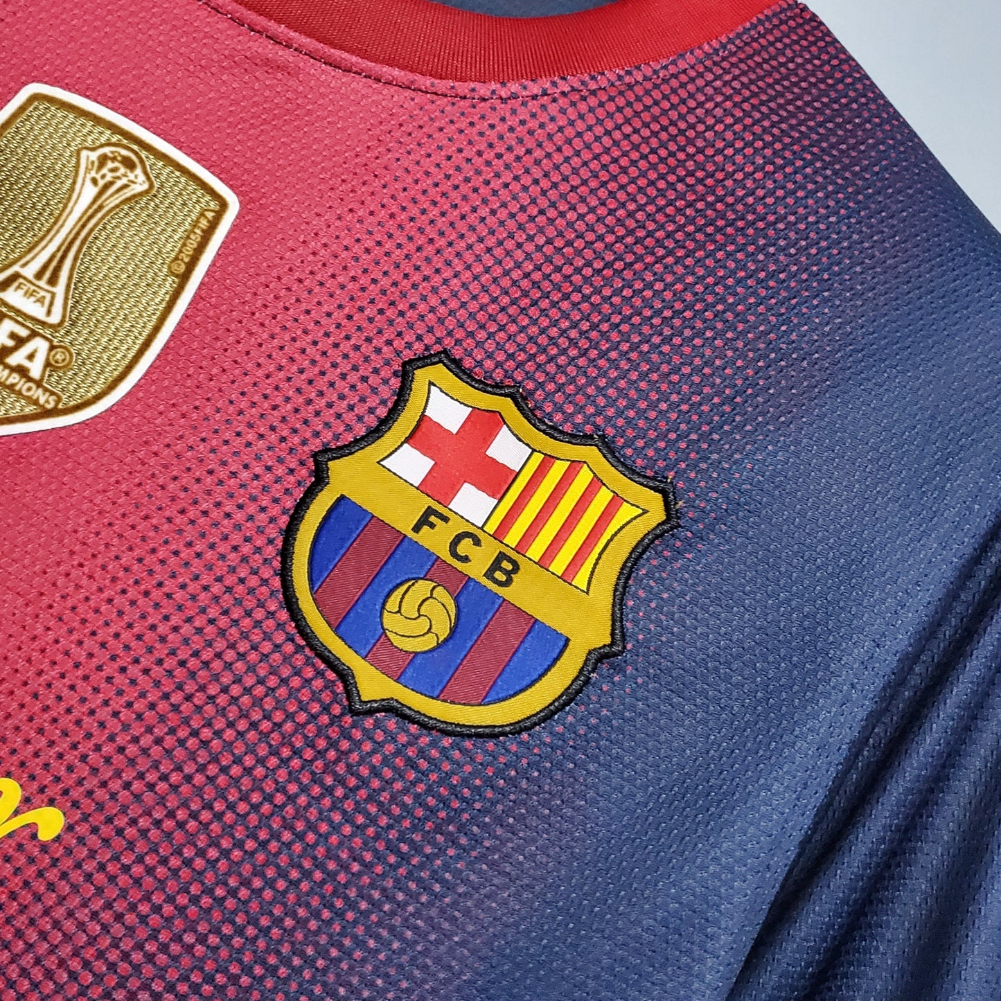 Camisa Barcelona Titular 12/13 - Versao Retro - vista traseira