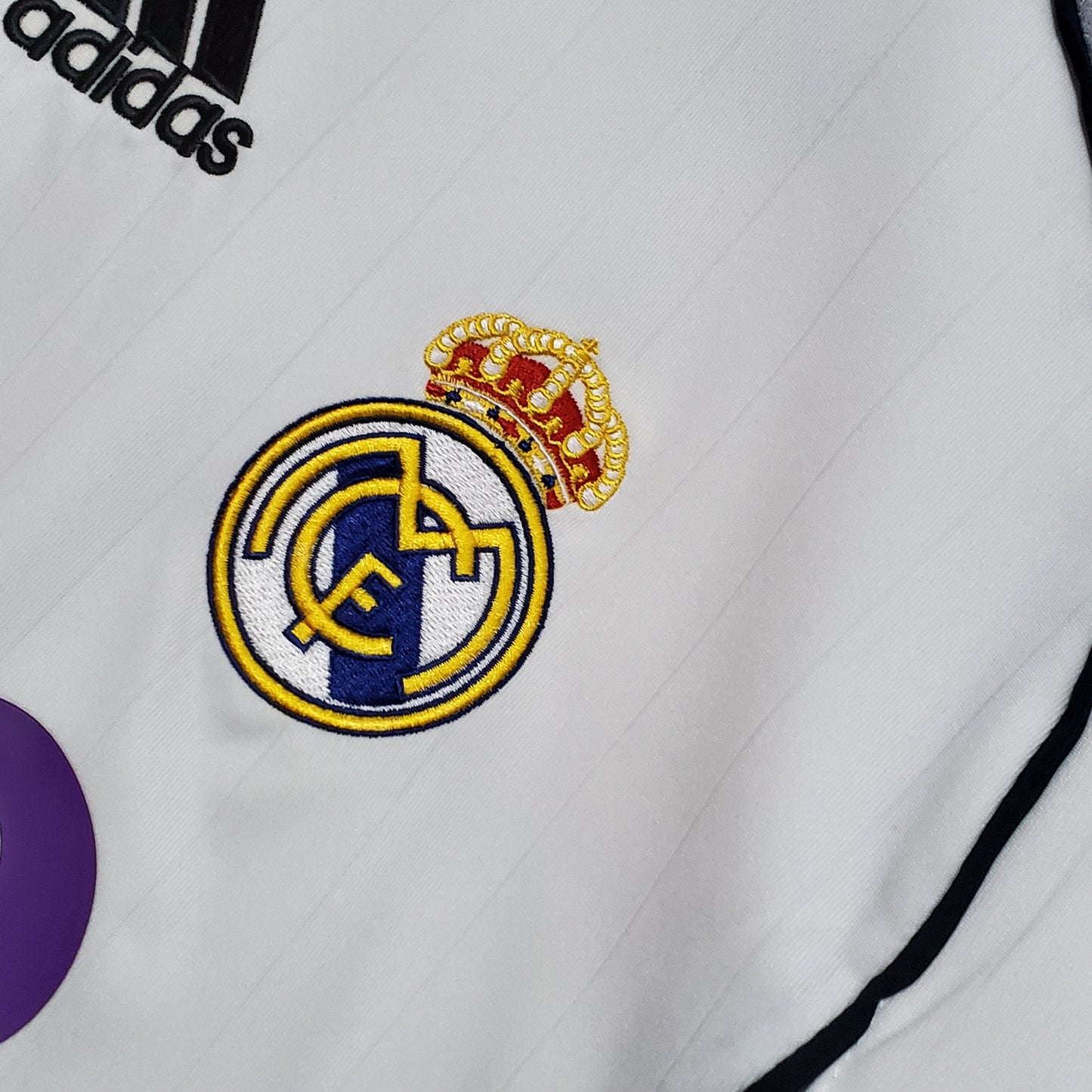 Camisa Real Madrid Titular 06/07 - Versao Retro Manga Longa - vista traseira