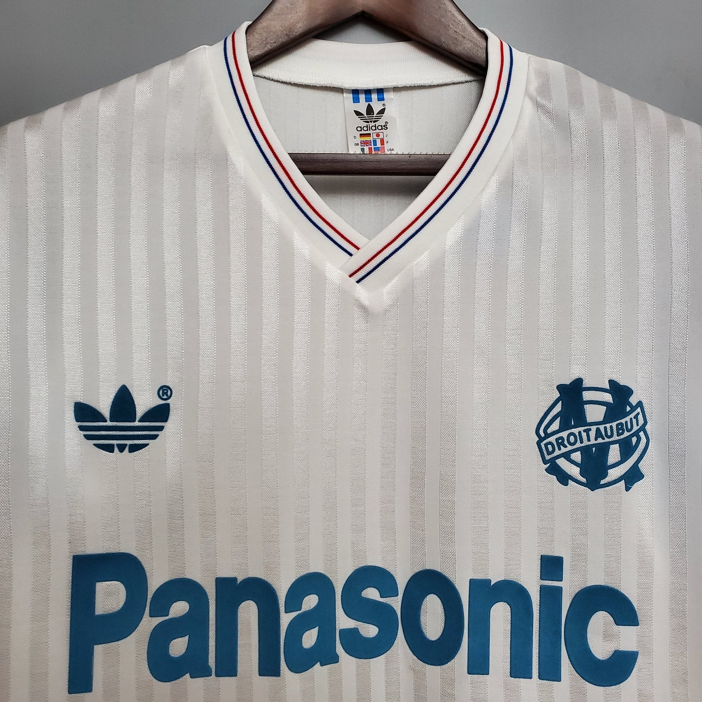Camisa Olympique de Marseille Titular 90/91 - Versao Retro - detalhe