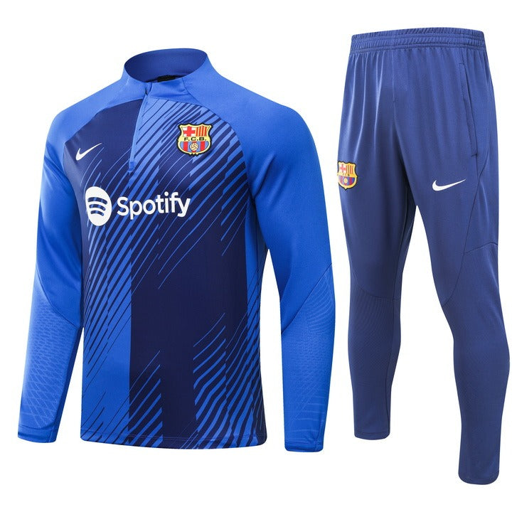 Conjunto Treino Barcelona Ziper Curto 2023/24