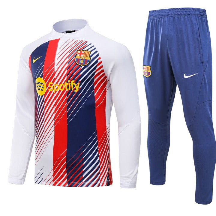 Conjunto Treino Barcelona Ziper Curto 2023/24