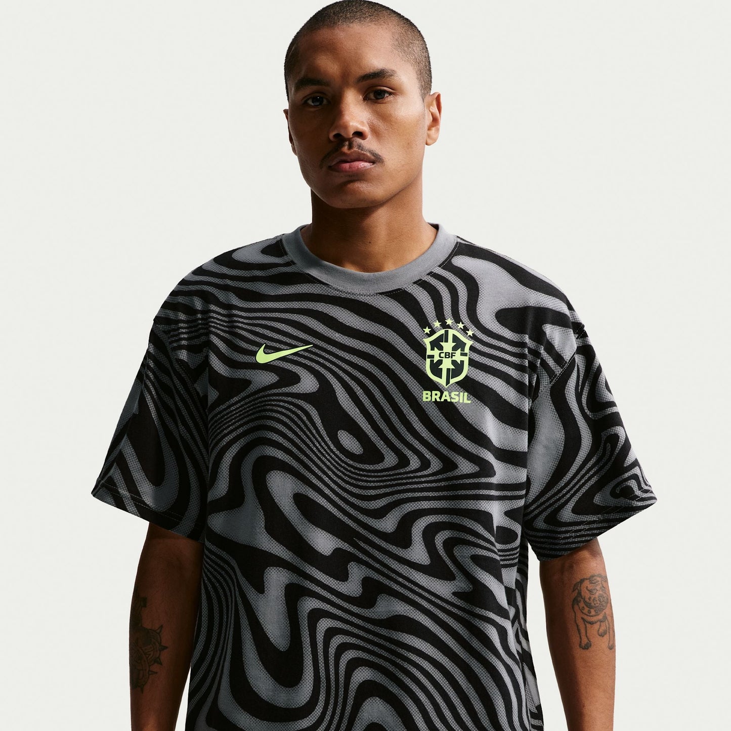 Camisa Brasil Treino 2026/27 Cinza - vista frontal