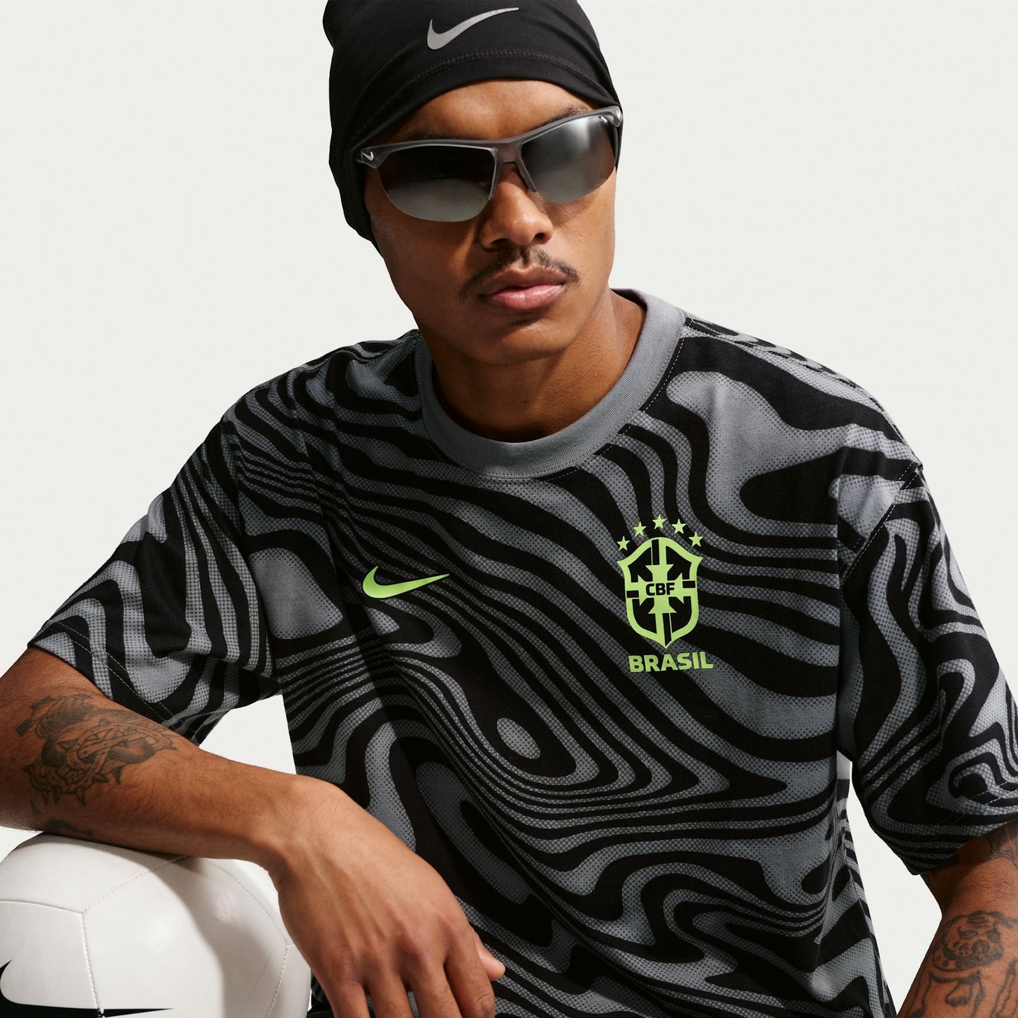 Camisa Brasil Treino 2026/27 Cinza - detalhe