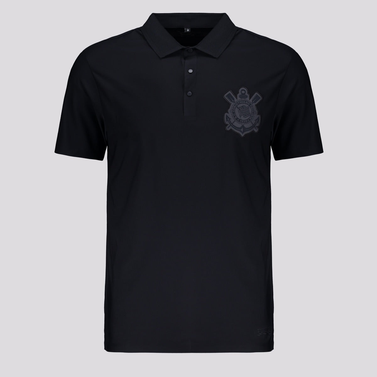 Polo Corinthians Classic Preta - vista frontal
